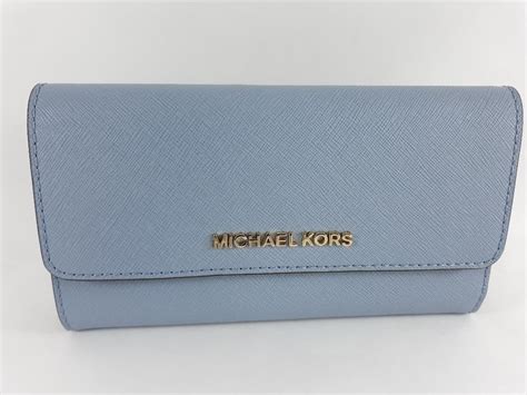 michael kors pale blue wallet|michael kors wallet with strap.